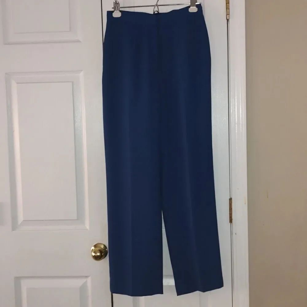Kasper Royal Blue lined business causal dress pants Sz 4 NWOT